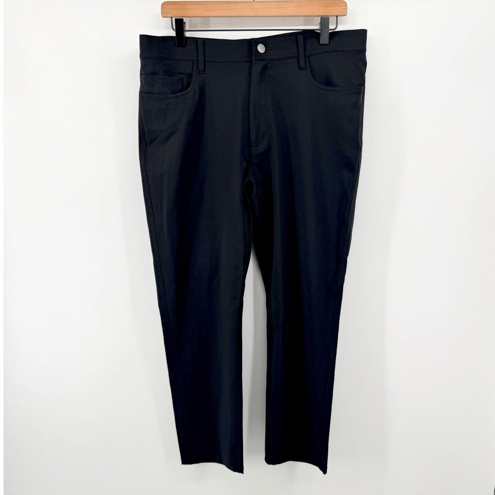 Unbound Merino 5-Pocket Pants Mens 34x25 Black Merino Wool Travel Hemmed